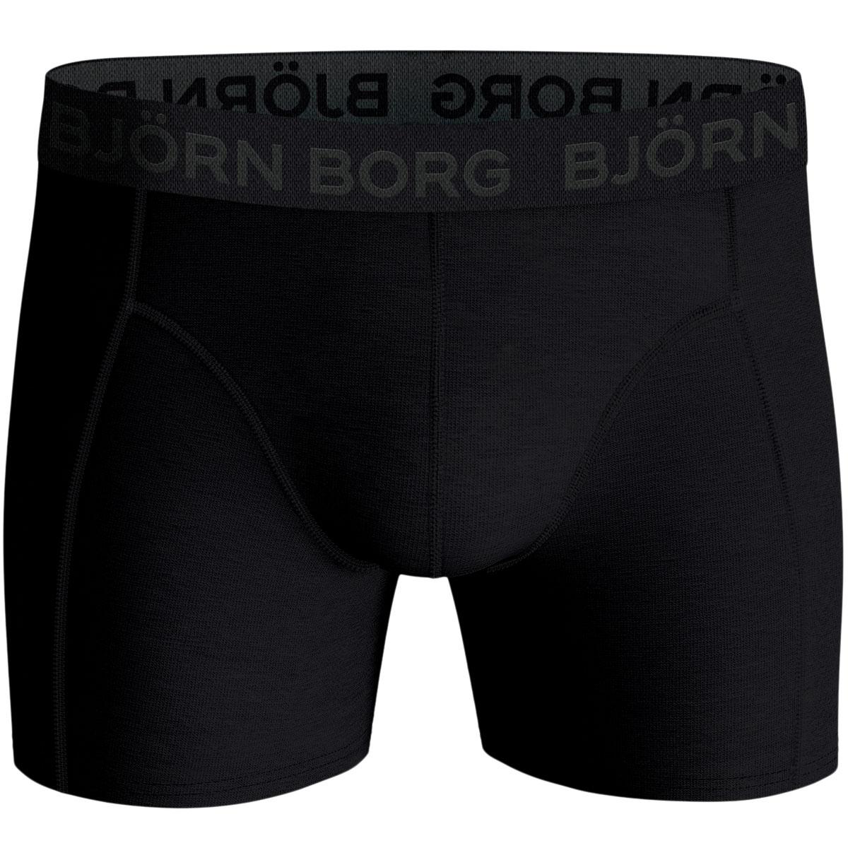 Björn Borg 3-Pack Cotton Stretch Boxershorts Herre Green/Black