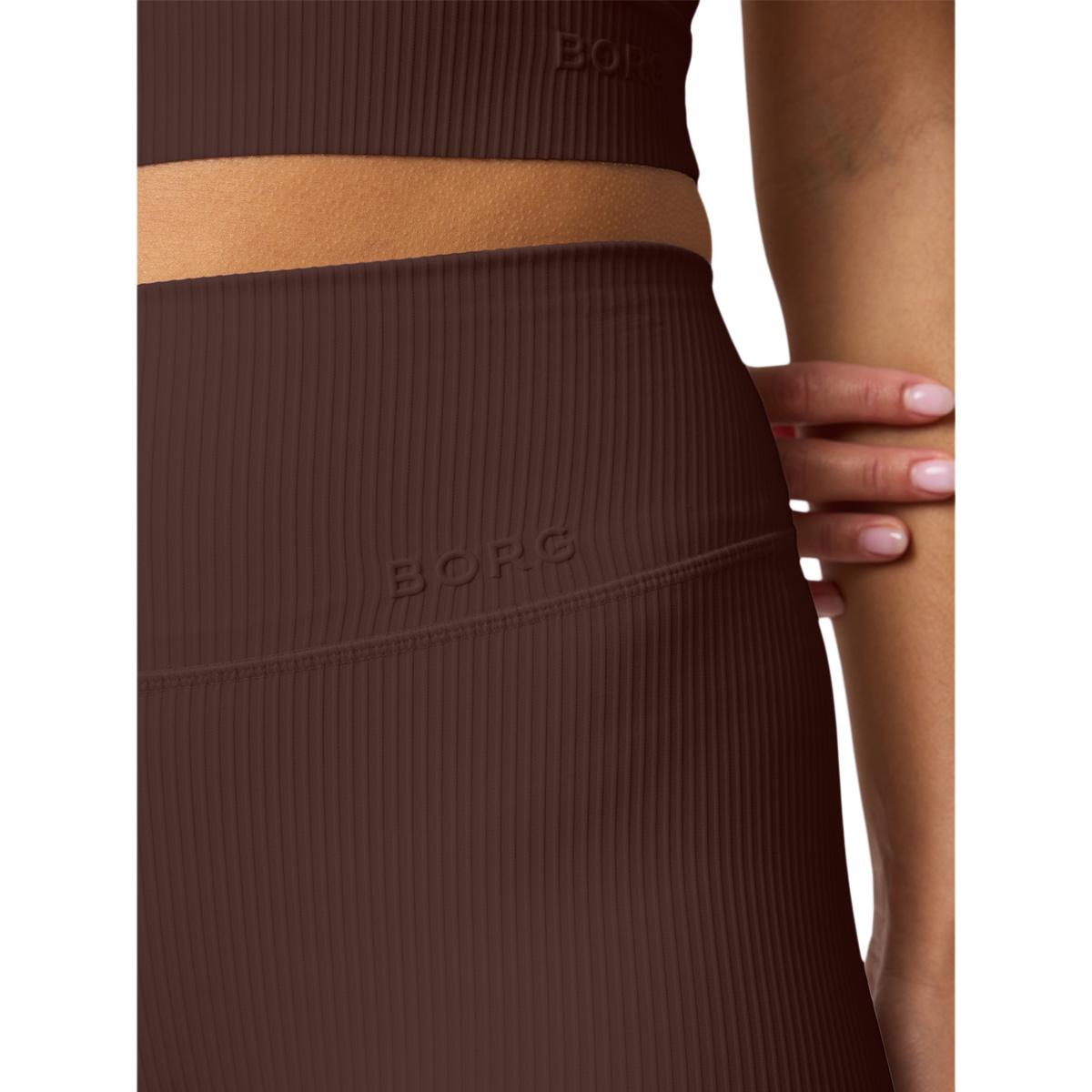Björn Borg Studio Ribbed Træningstights Dame COFFEE BEAN