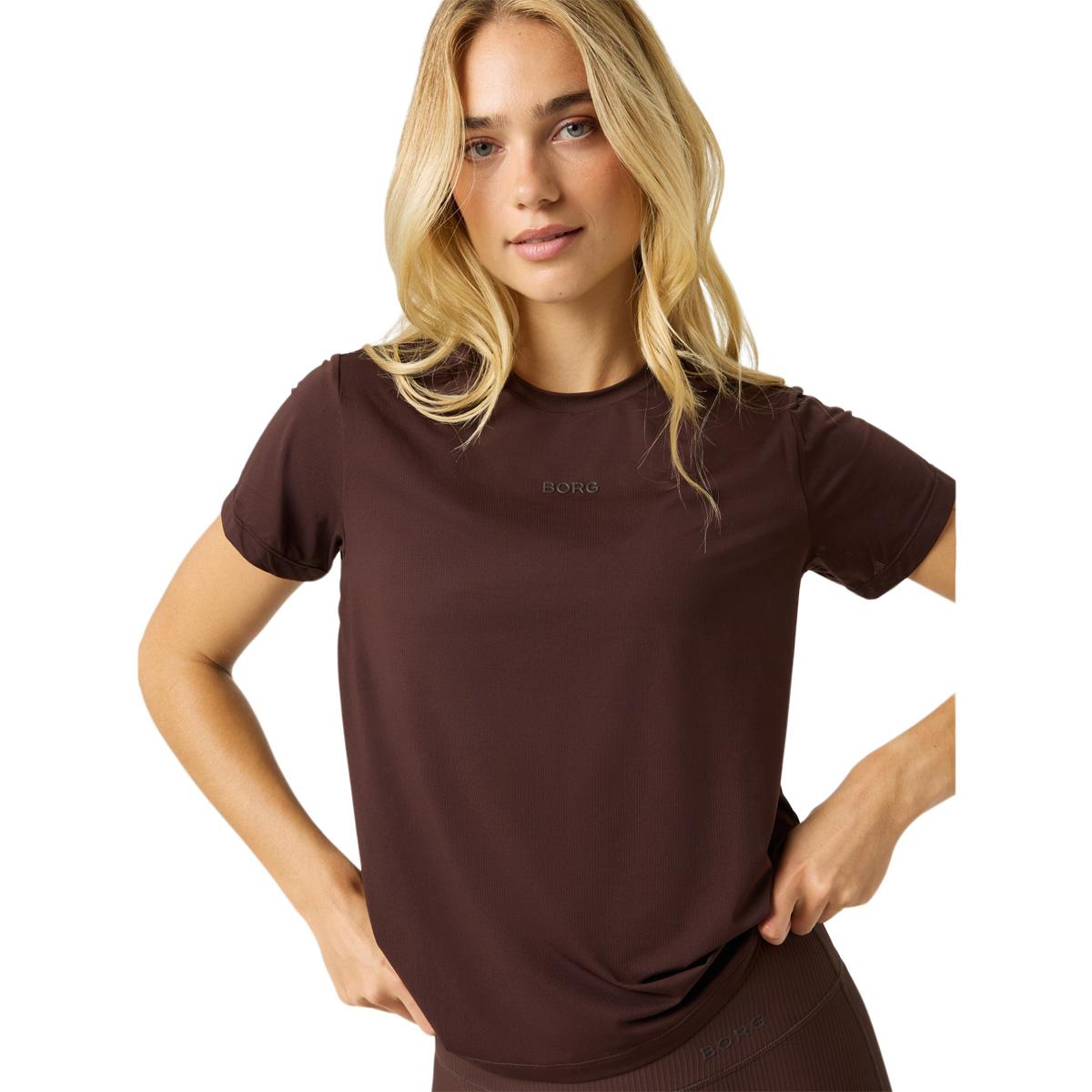 Björn Borg Borg Sports Trænings T-shirt Dame COFFEE BEAN