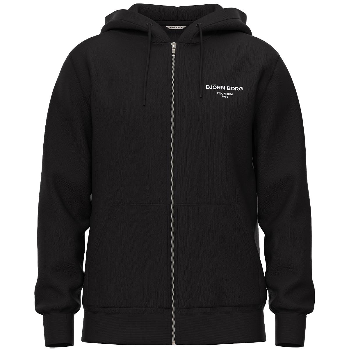 Björn Borg Borg Essential 1 Full Zip Hettegenser Herre Black