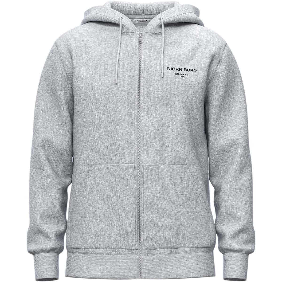 Björn Borg Borg Essential 1 Full Zip Hettegenser Herre Grey