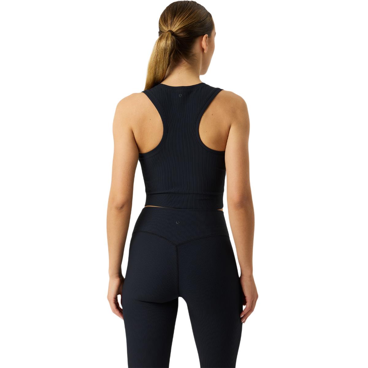 Björn Borg Studio Ribbed Crop Treningstopp Dame BLACK BEAUTY