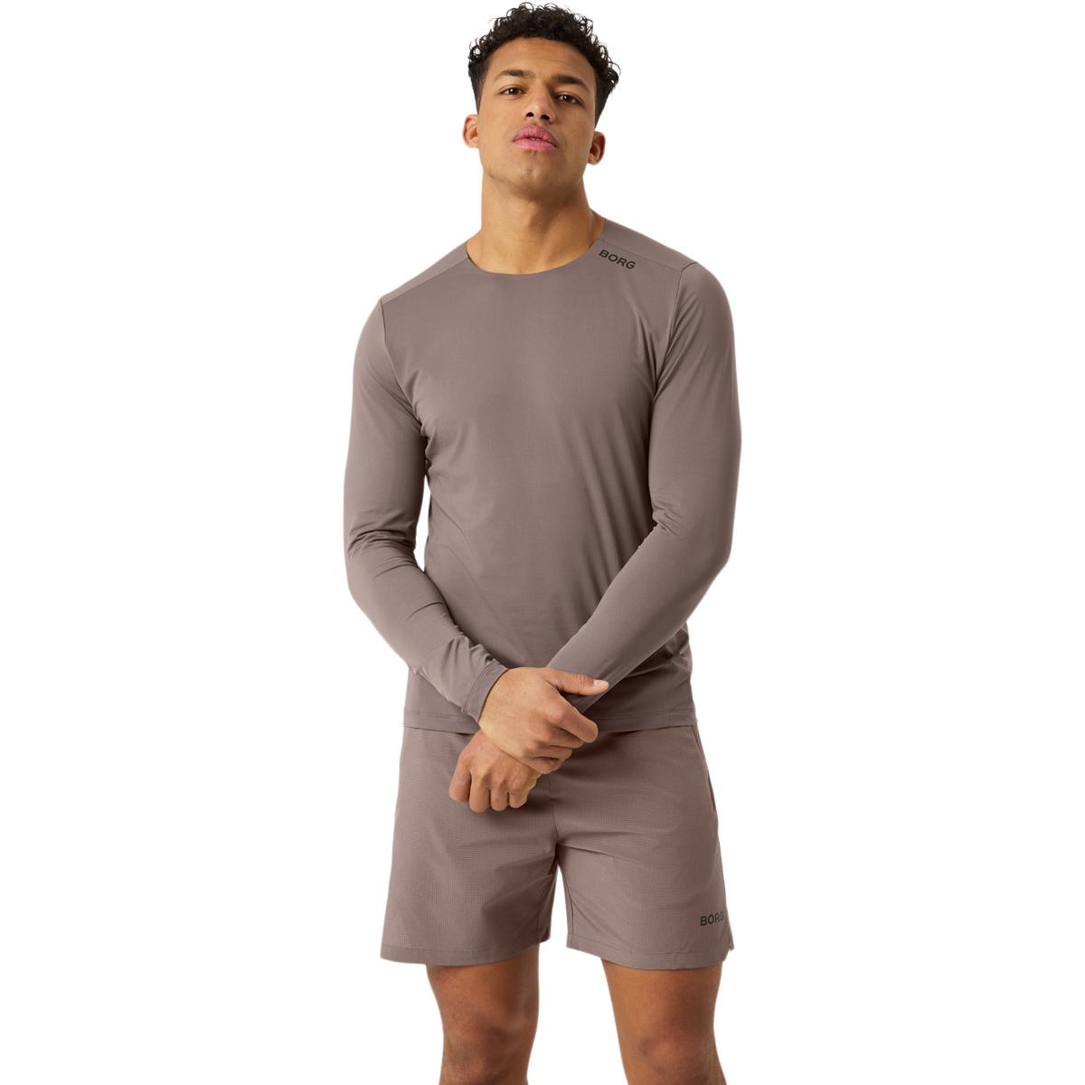 Björn Borg Borg Feather Langærmet Løbe T-shirt Herre Brown