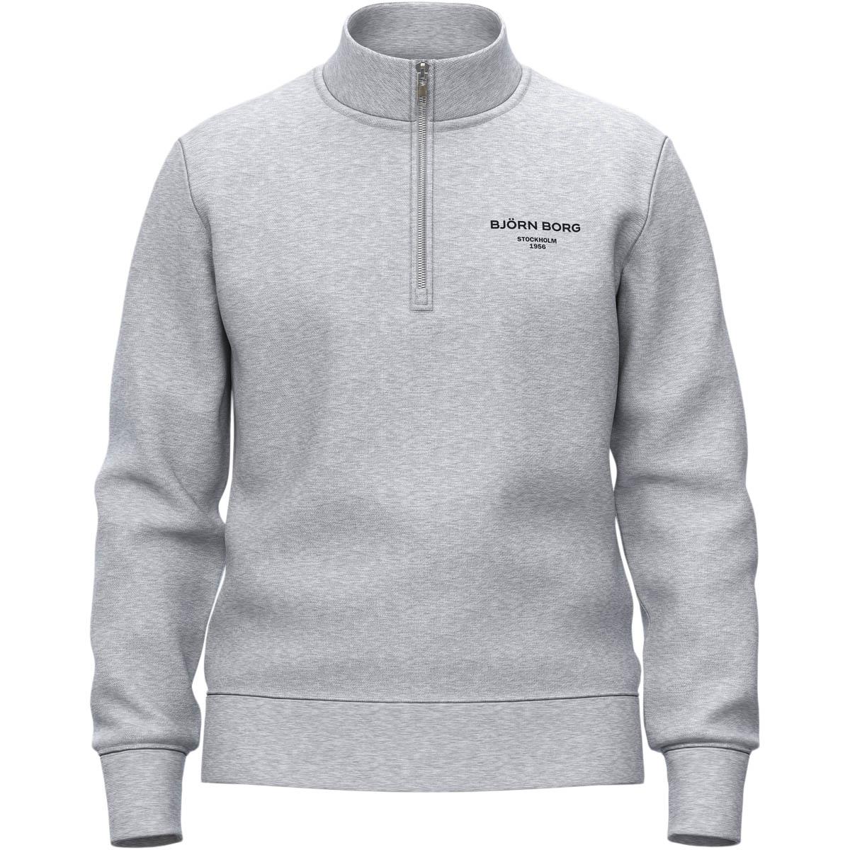Björn Borg Borg Essential 1 Half Zip Trøye Herre LIGHT GREY MELANGE