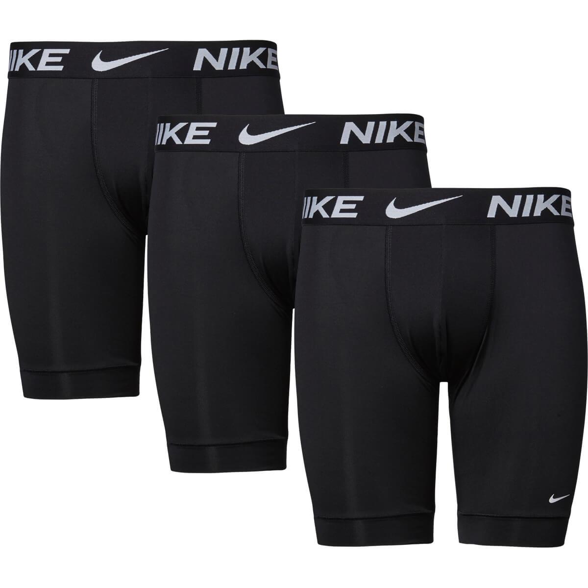 Nike Dri-FIT Essential Micro Long 3-Pack Løbeboxershorts Herre BLACK/BLACK/BLACK