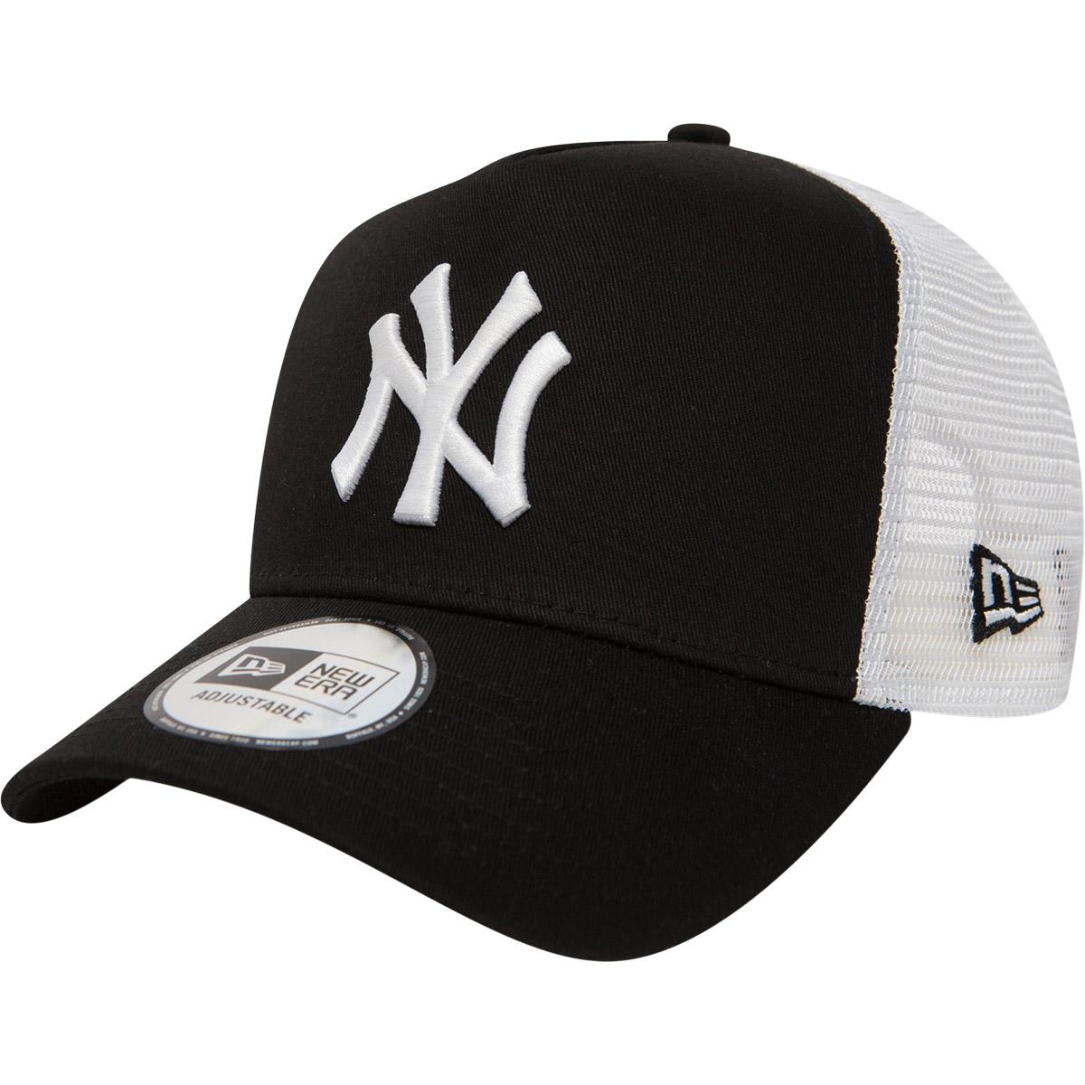 New Era New York Yankees Clean Trucker Snapback Cap Black/White