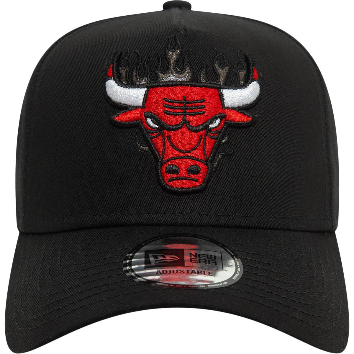 New Era 9FORTY NBA Flame Eframe Chicago Bulls Snapback Cap Black