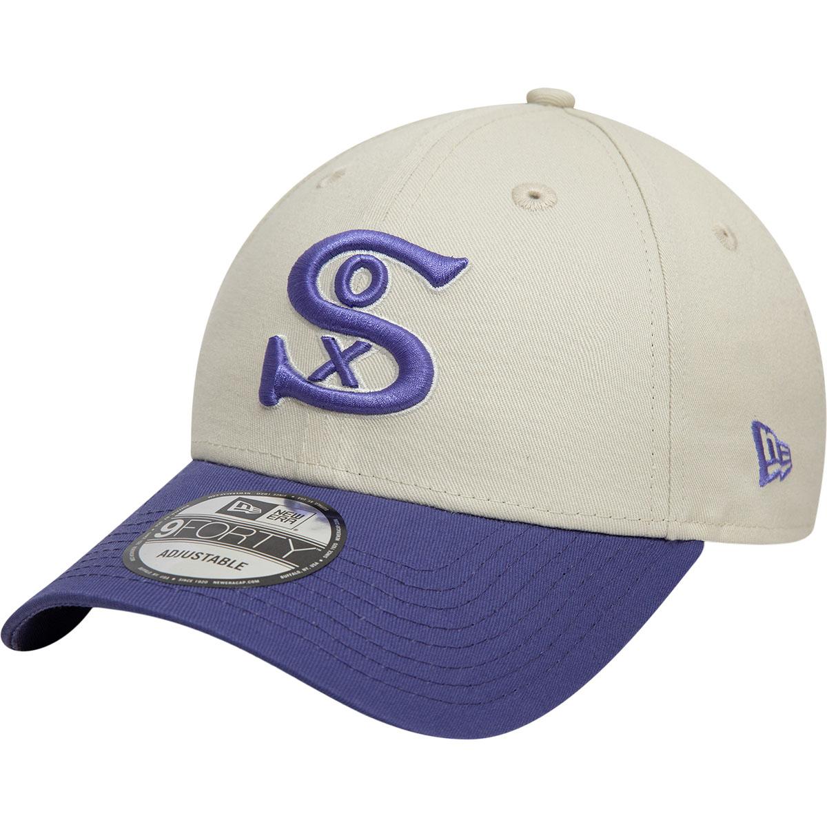 New Era 9FORTY Side Patch Chicago White Sox Strapback Cap White blue
