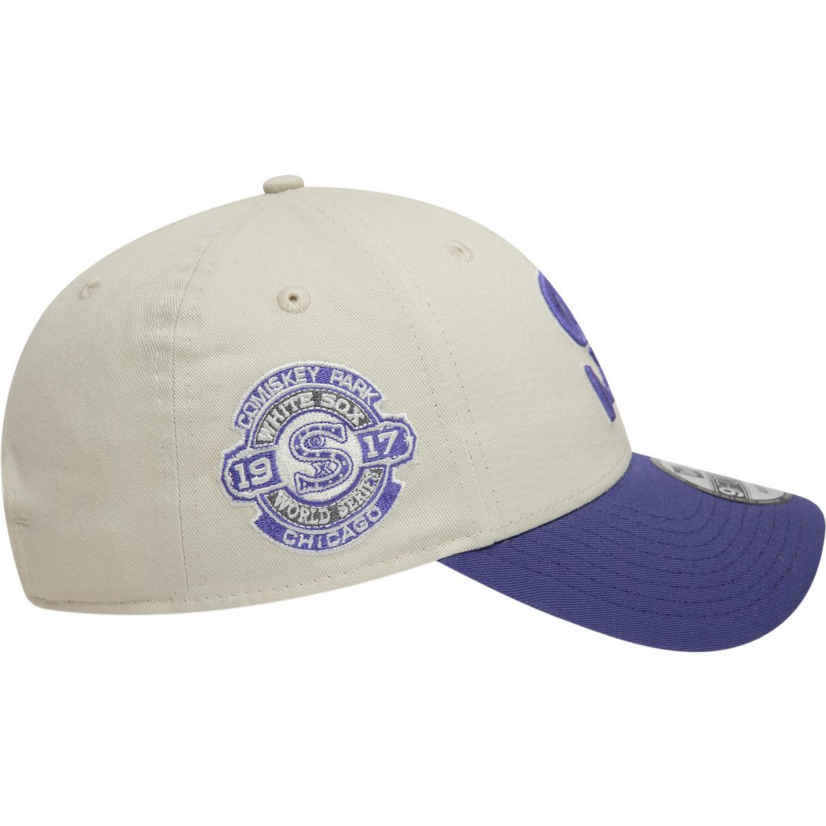 New Era 9FORTY Side Patch Chicago White Sox Strapback Cap White blue