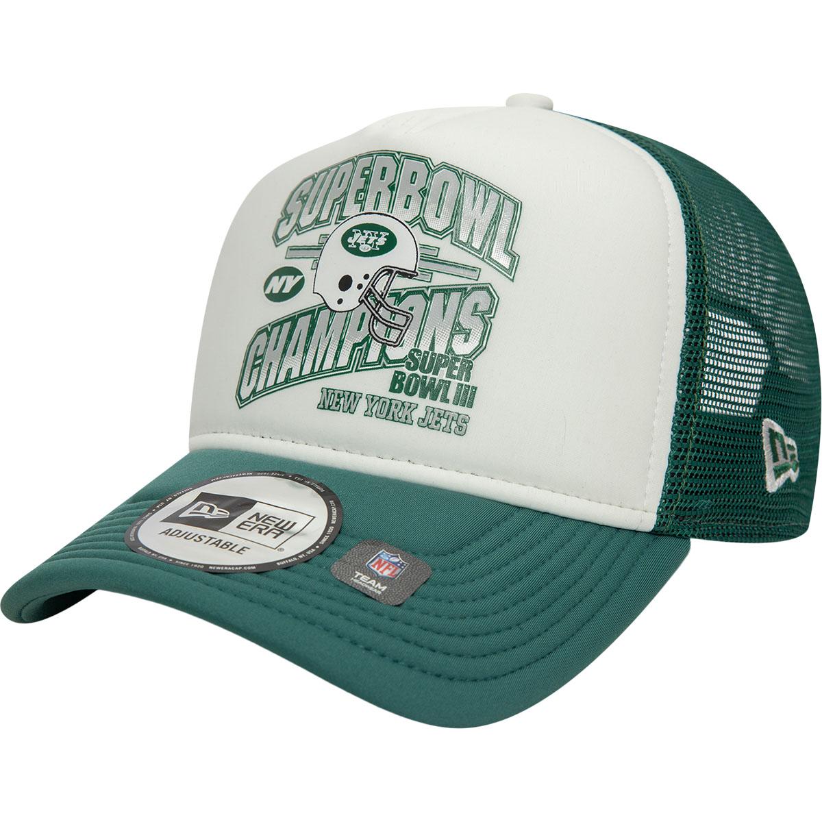 New Era Superbowl Trucker Snapback Cap White green