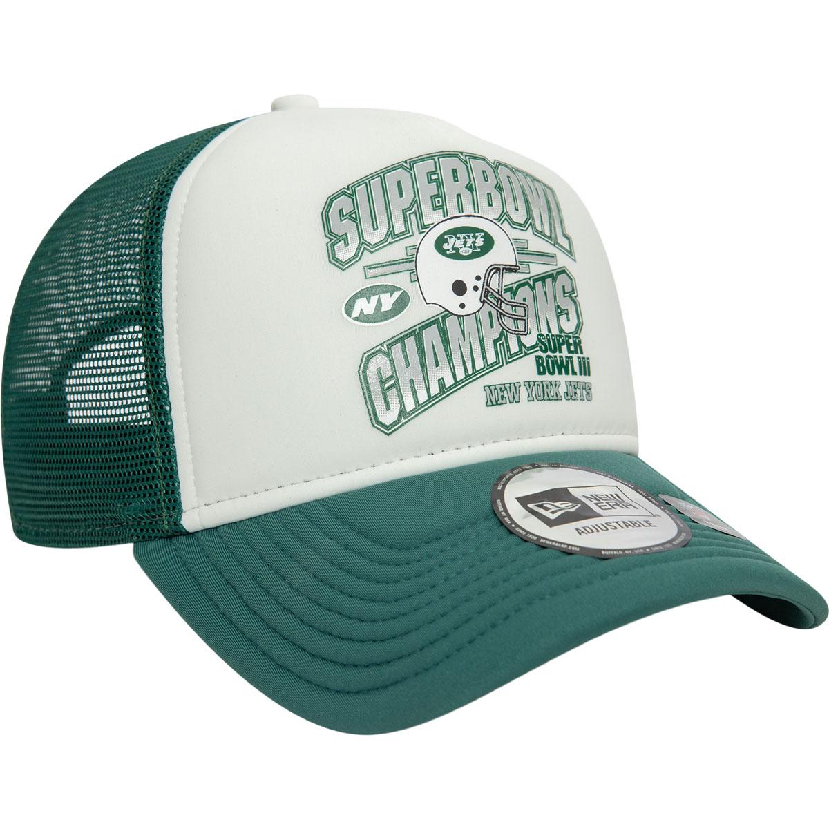 New Era Superbowl Trucker Snapback Cap White green