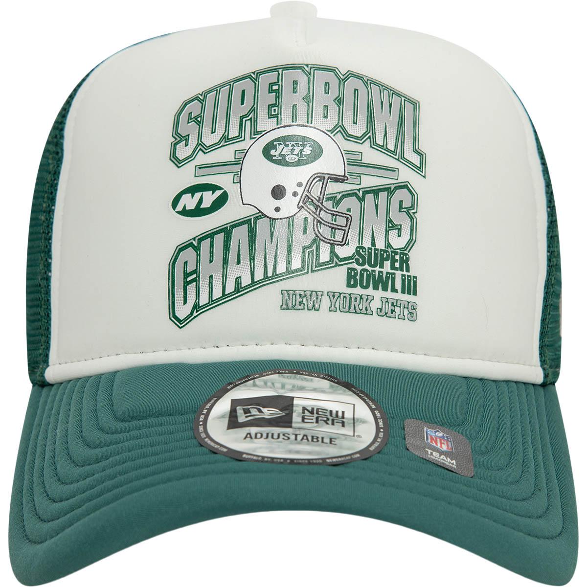 New Era Superbowl Trucker Snapback Cap White green