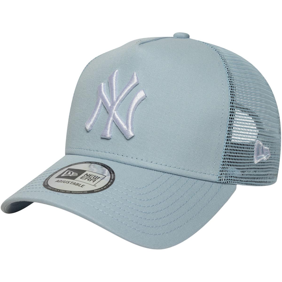 New Era League Essentials New York Yankees Trucker Snapback Cap Light Blue
