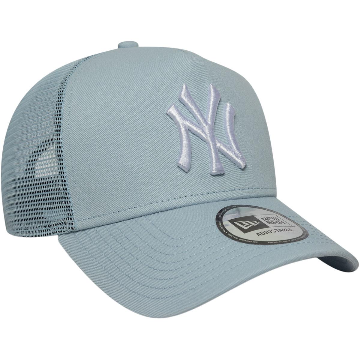 New Era League Essentials New York Yankees Trucker Snapback Cap Light Blue