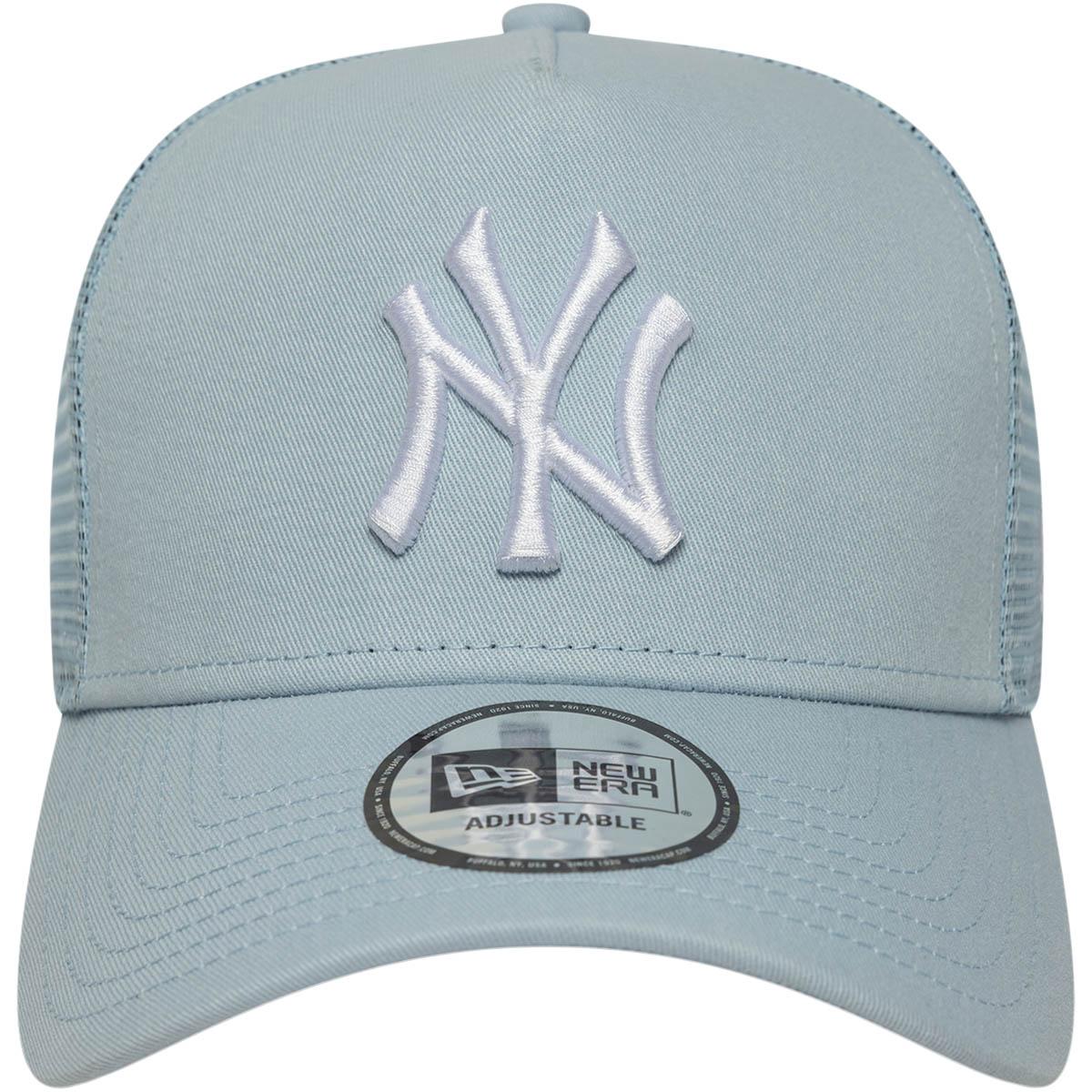 New Era League Essentials New York Yankees Trucker Snapback Cap Light Blue