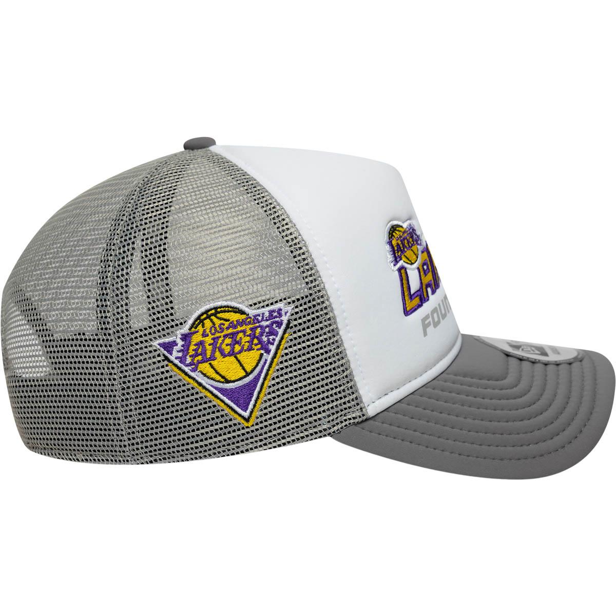 New Era A-Frame LA Lakers Trucker Snapback Cap Grey
