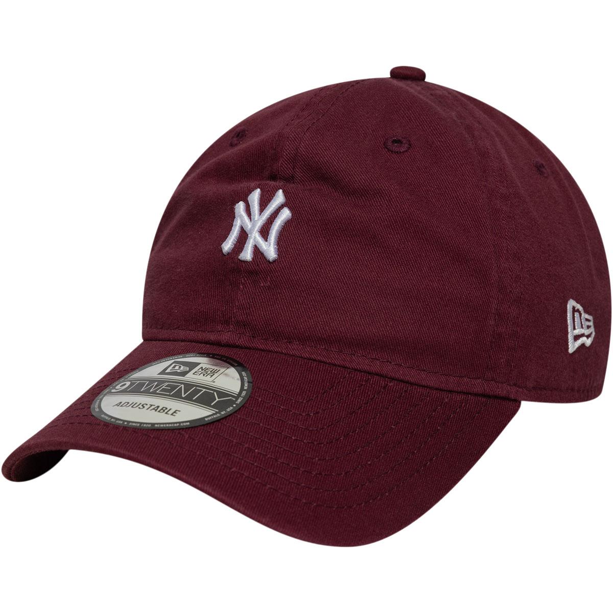 New Era 9TWENTY Mini Logo New York Yankees Strapback Cap Bordeaux