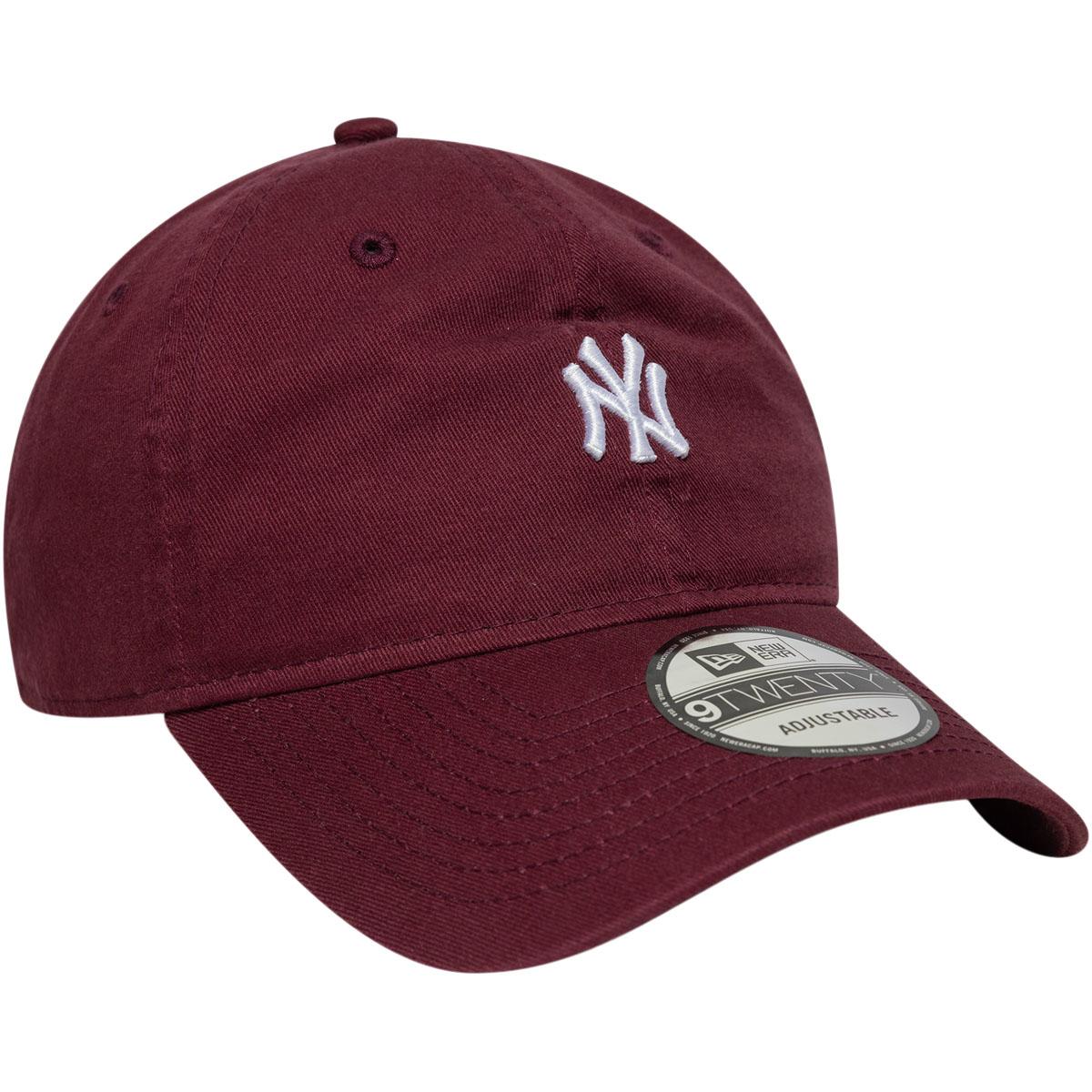 New Era 9TWENTY Mini Logo New York Yankees Strapback Cap Bordeaux