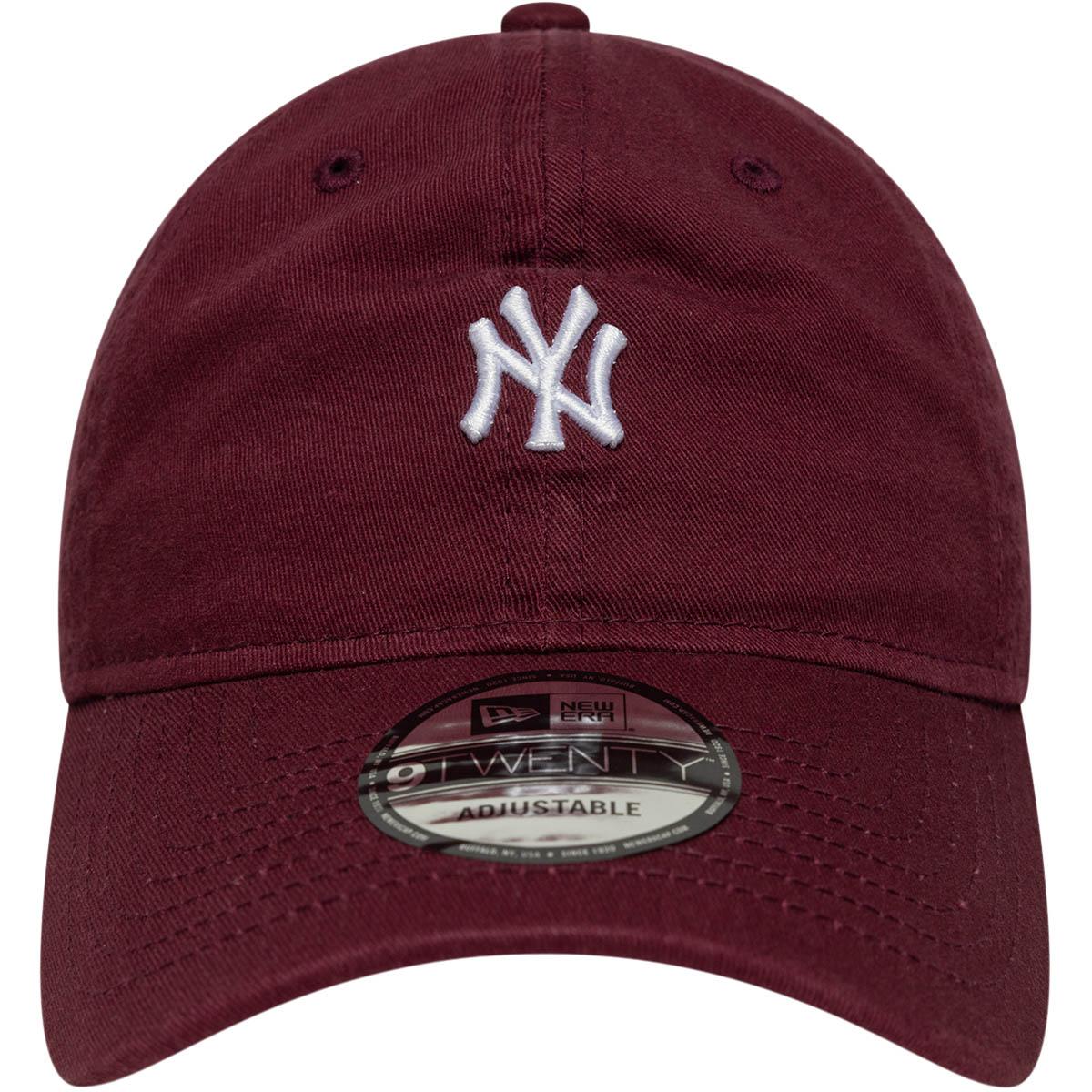 New Era 9TWENTY Mini Logo New York Yankees Strapback Cap Bordeaux