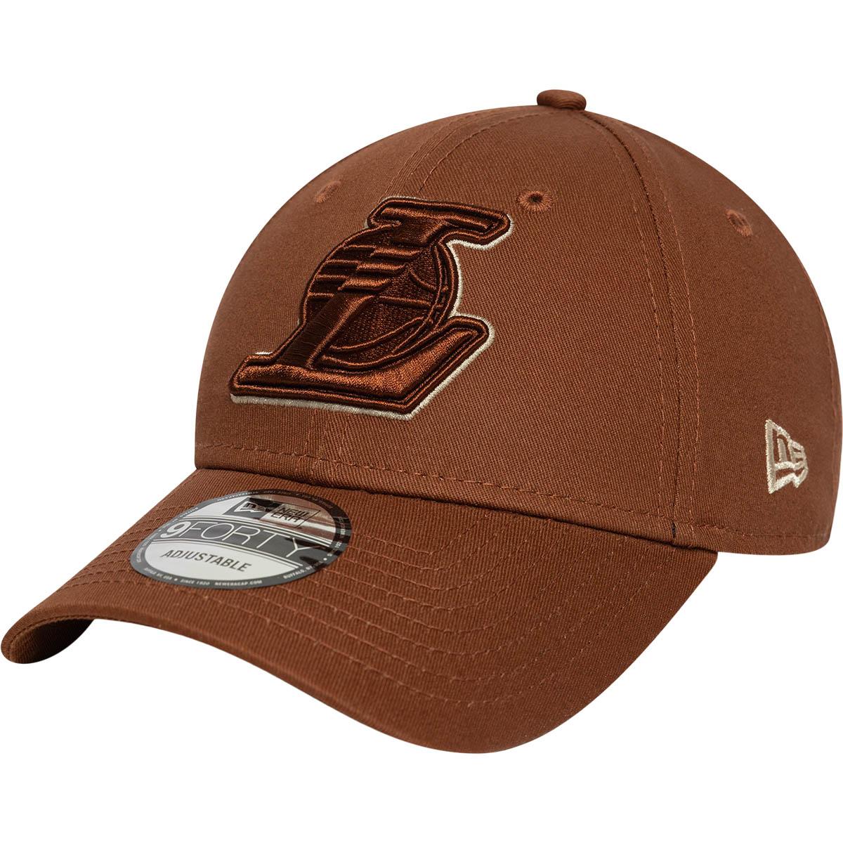 New Era 9FORTY LA Lakers Strapback Cap Brown