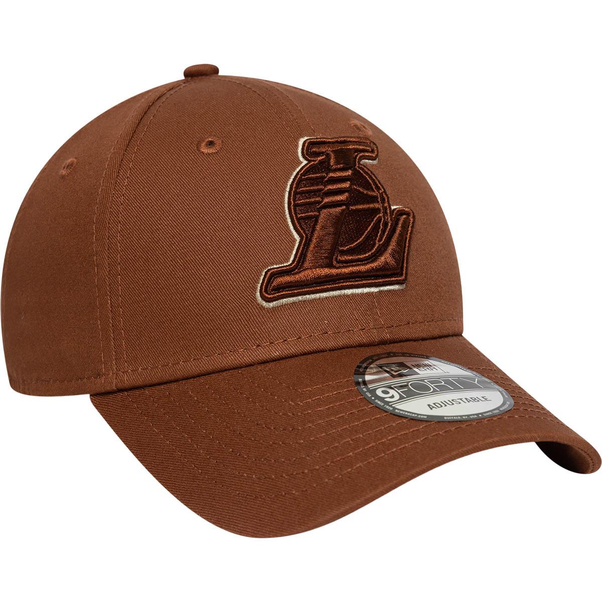 New Era 9FORTY LA Lakers Strapback Cap Brown