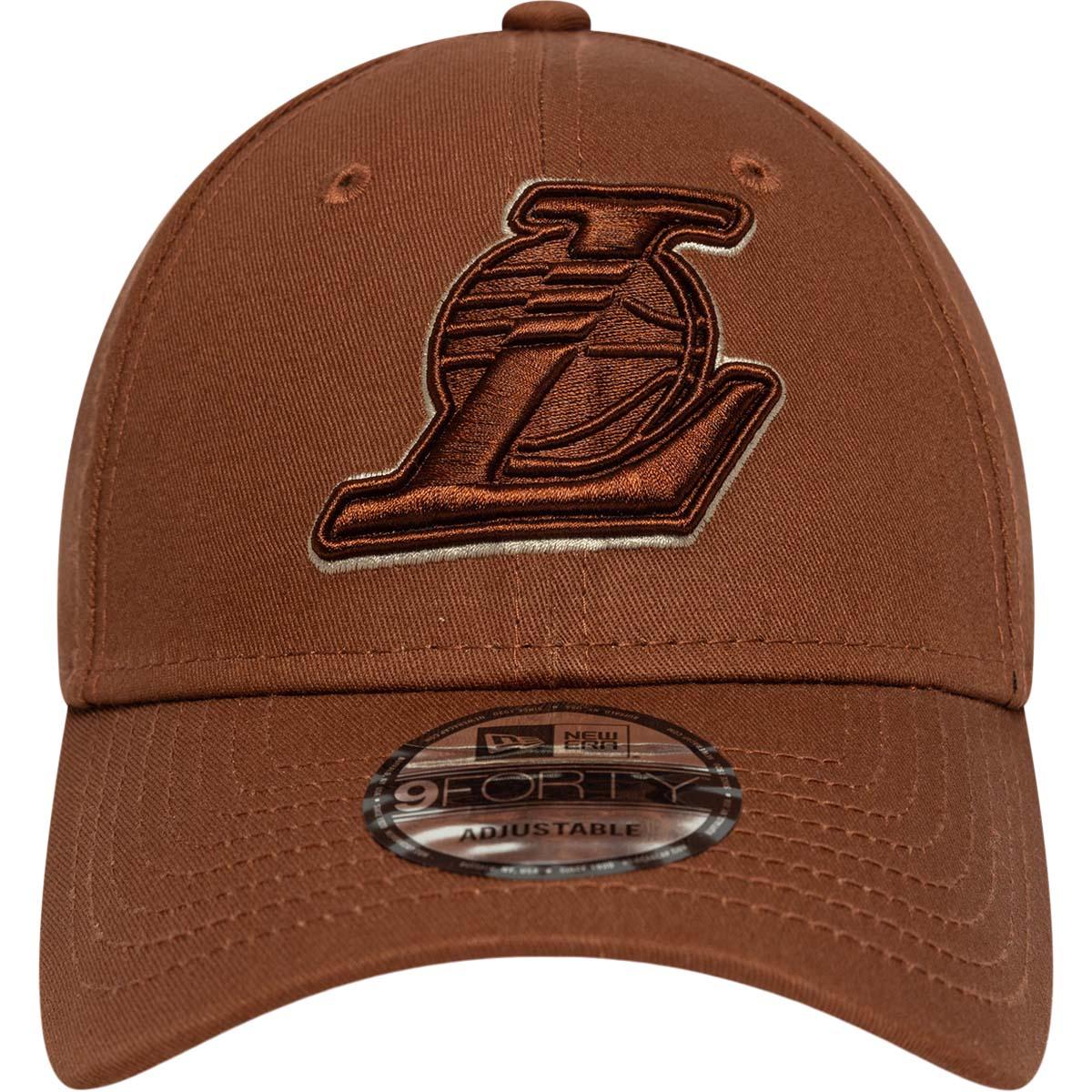 New Era 9FORTY LA Lakers Strapback Cap Brown