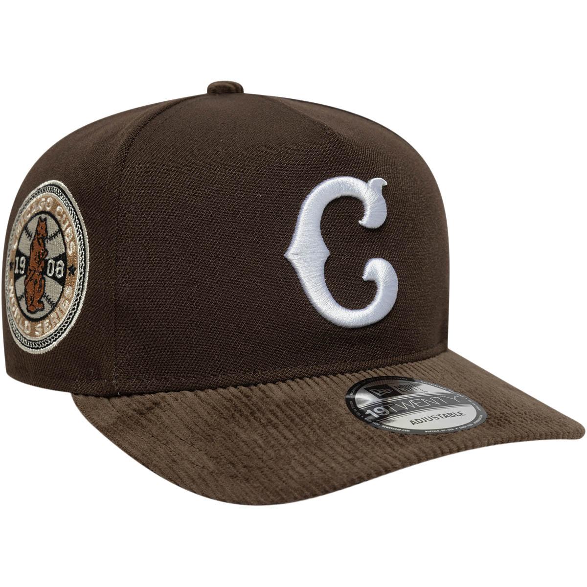 New Era 19TWENTY Coops Cord Chicago Cubs Snapback Cap Dark brown