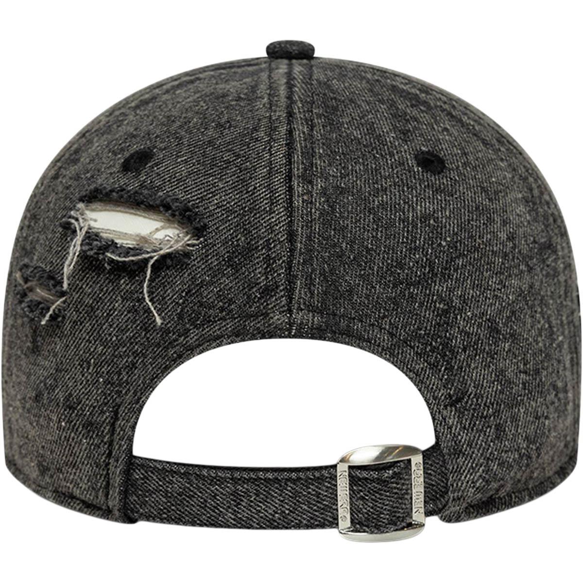 New Era 9FORTY Acid Wash Denim Strapback Cap Black