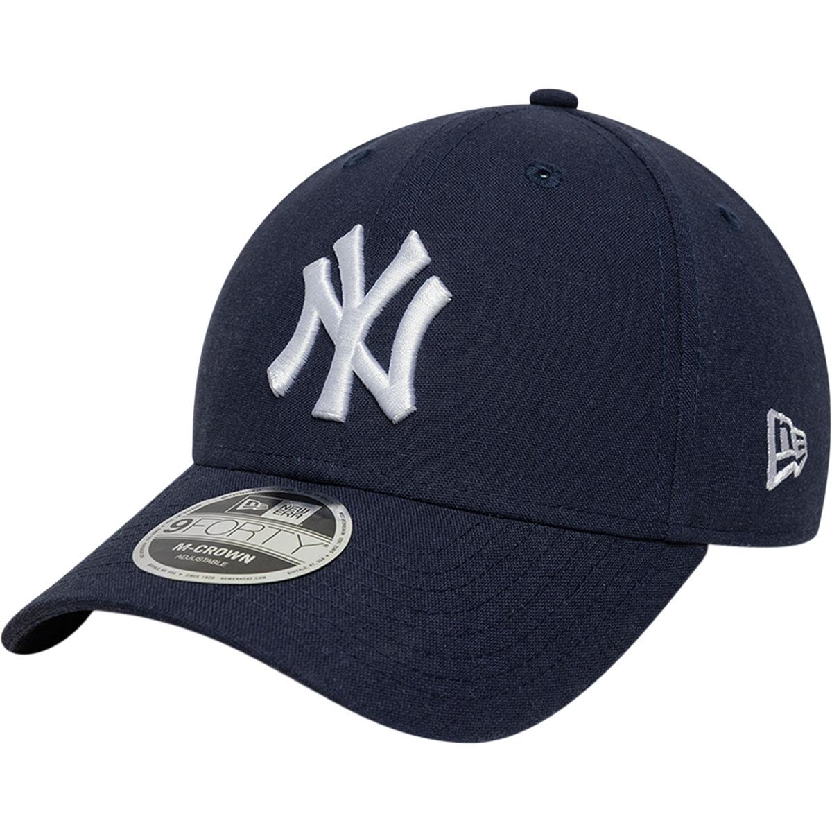 New Era 9FORTY Linen New York Yankees Snapback Cap Navy