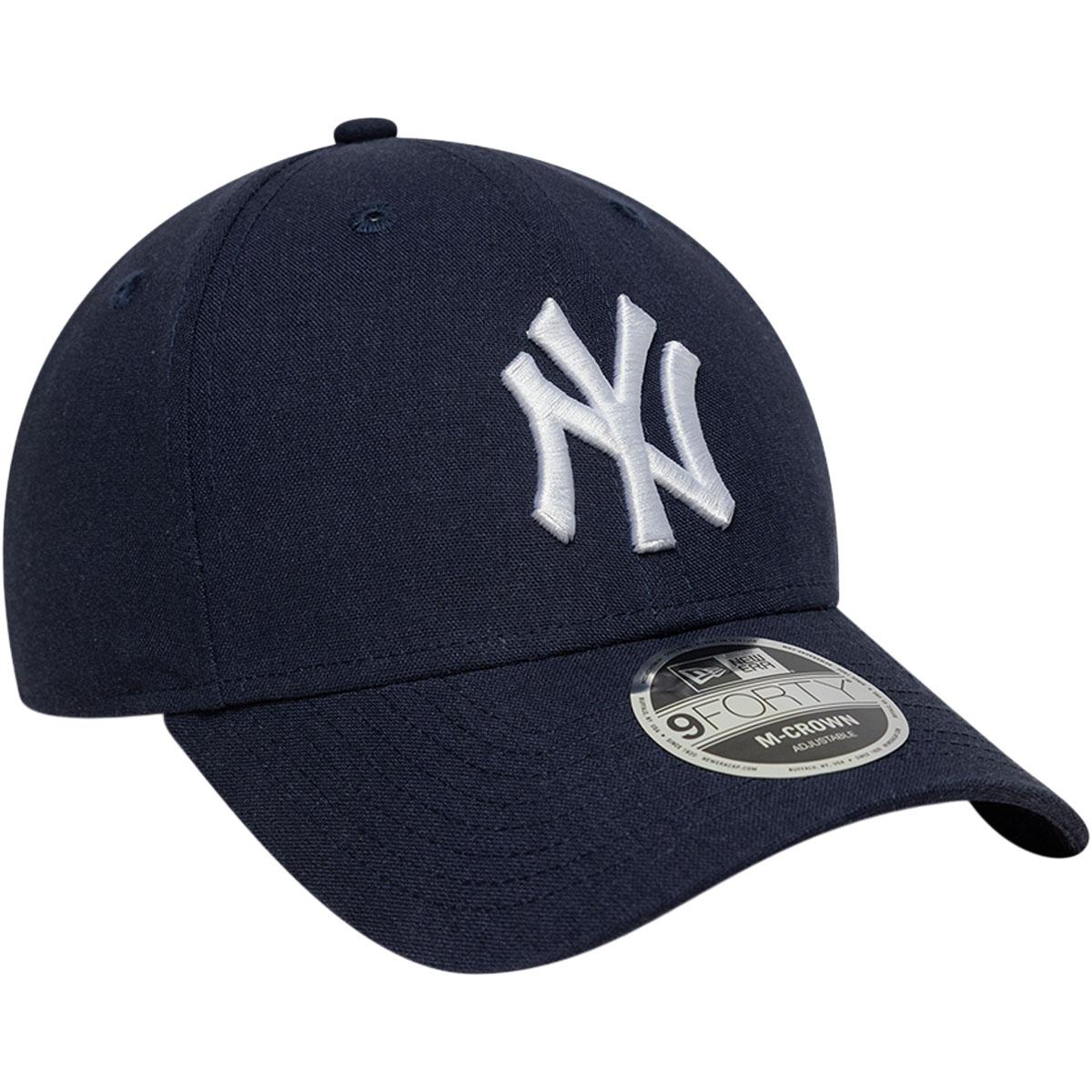 New Era 9FORTY Linen New York Yankees Snapback Cap Navy