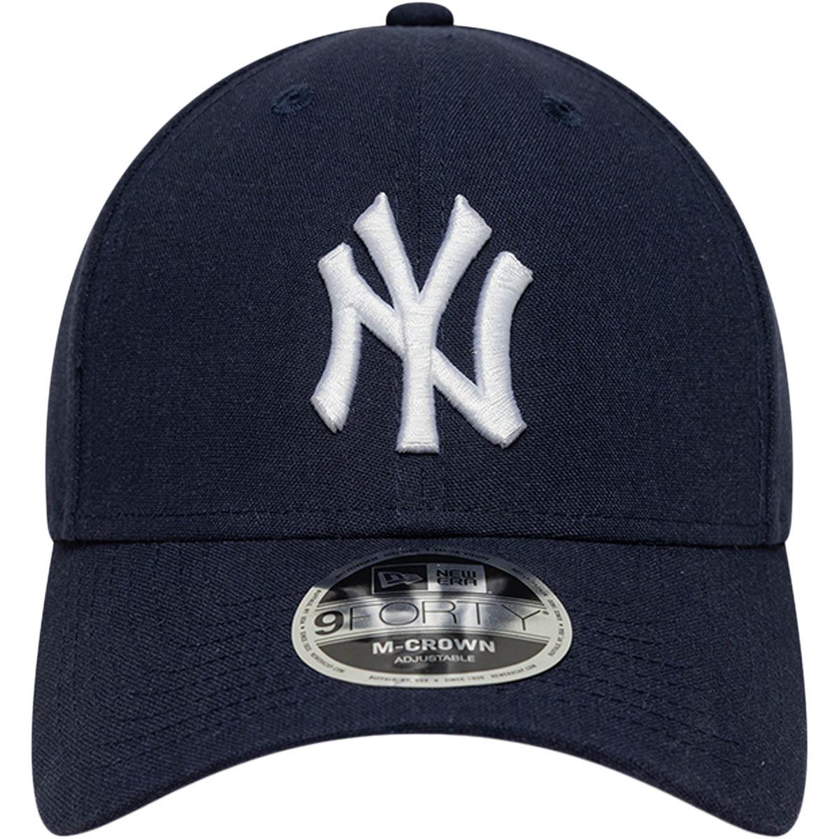 New Era 9FORTY Linen New York Yankees Snapback Cap Navy