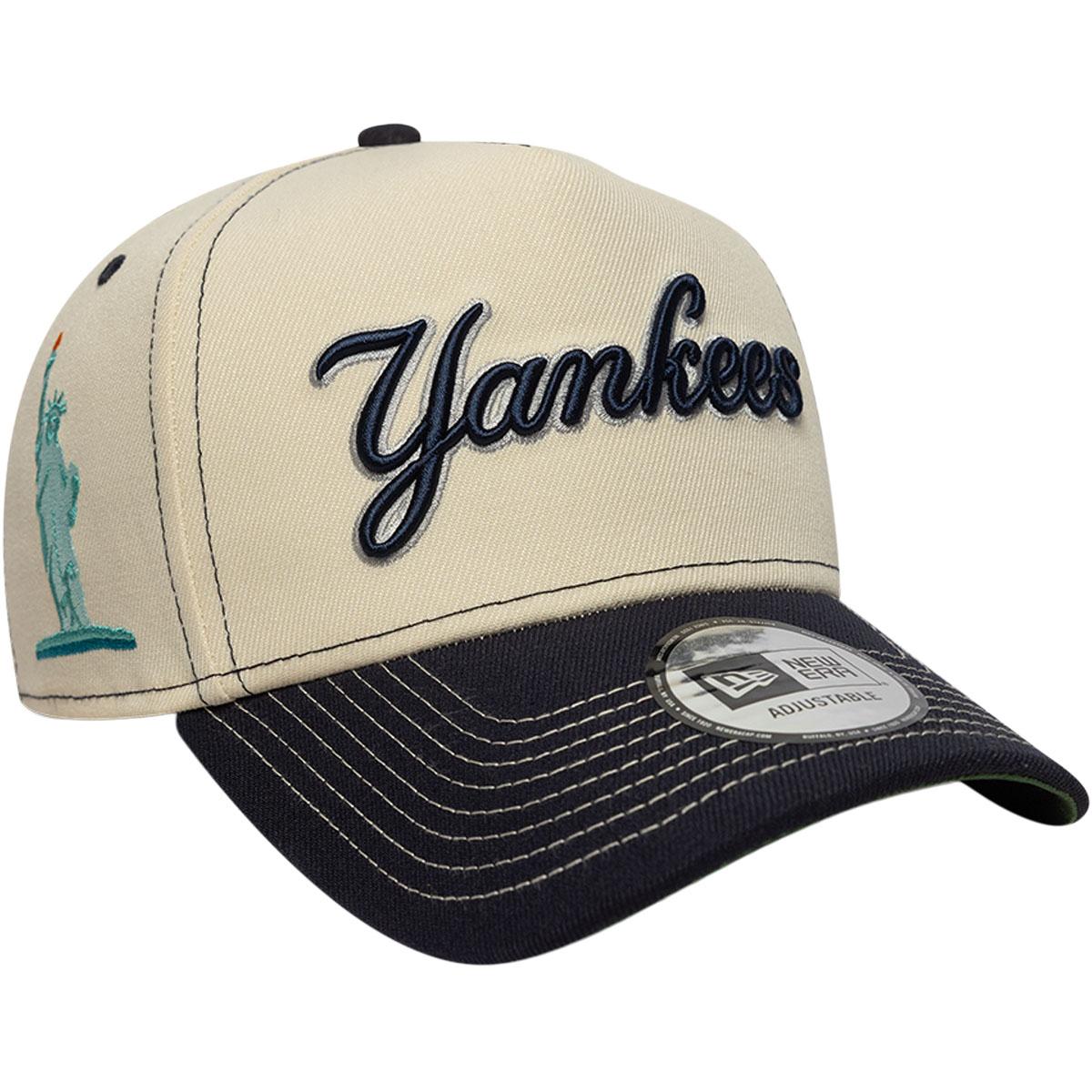 New Era City Icon E-Frame New York Yankees Snapback Cap Beige/Navy