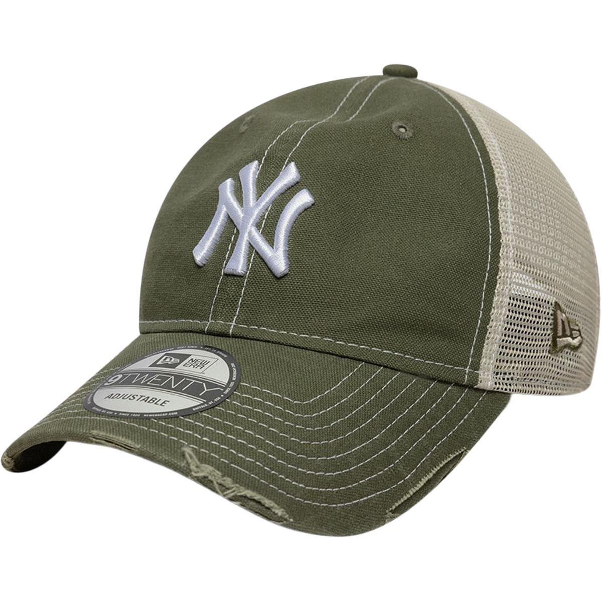 New Era 9TWENTY Cotton Canvas New York Yankees Strapback Cap Green