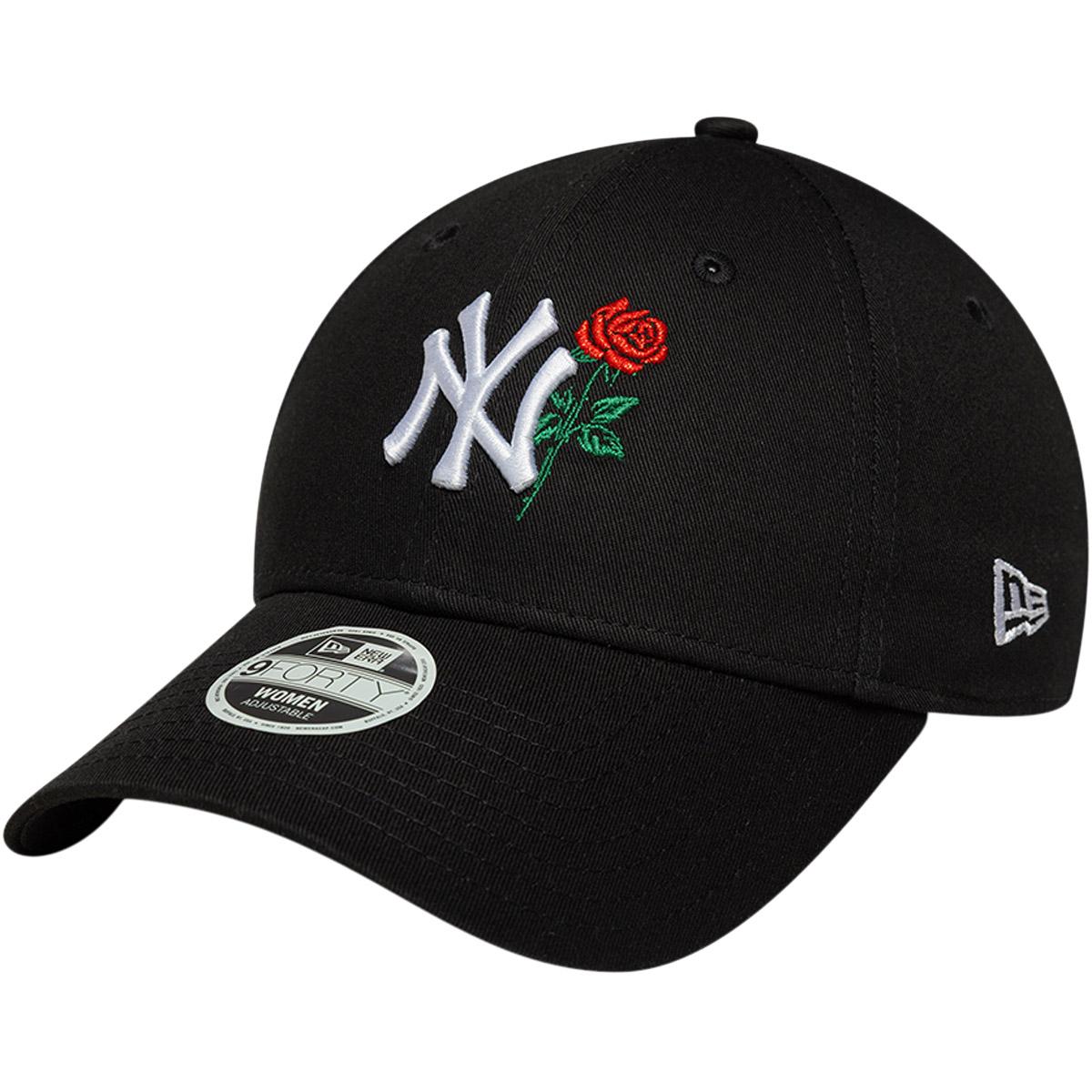 New Era 9FORTY Flower Icon New York Yankes  Strapback Cap Black