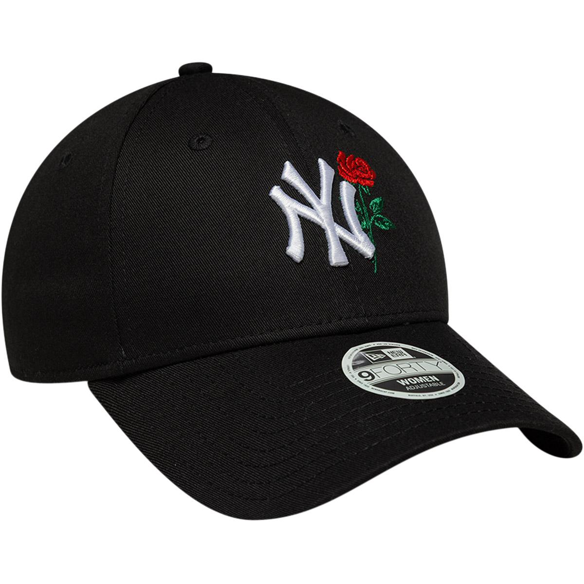 New Era 9FORTY Flower Icon New York Yankes  Strapback Cap Black