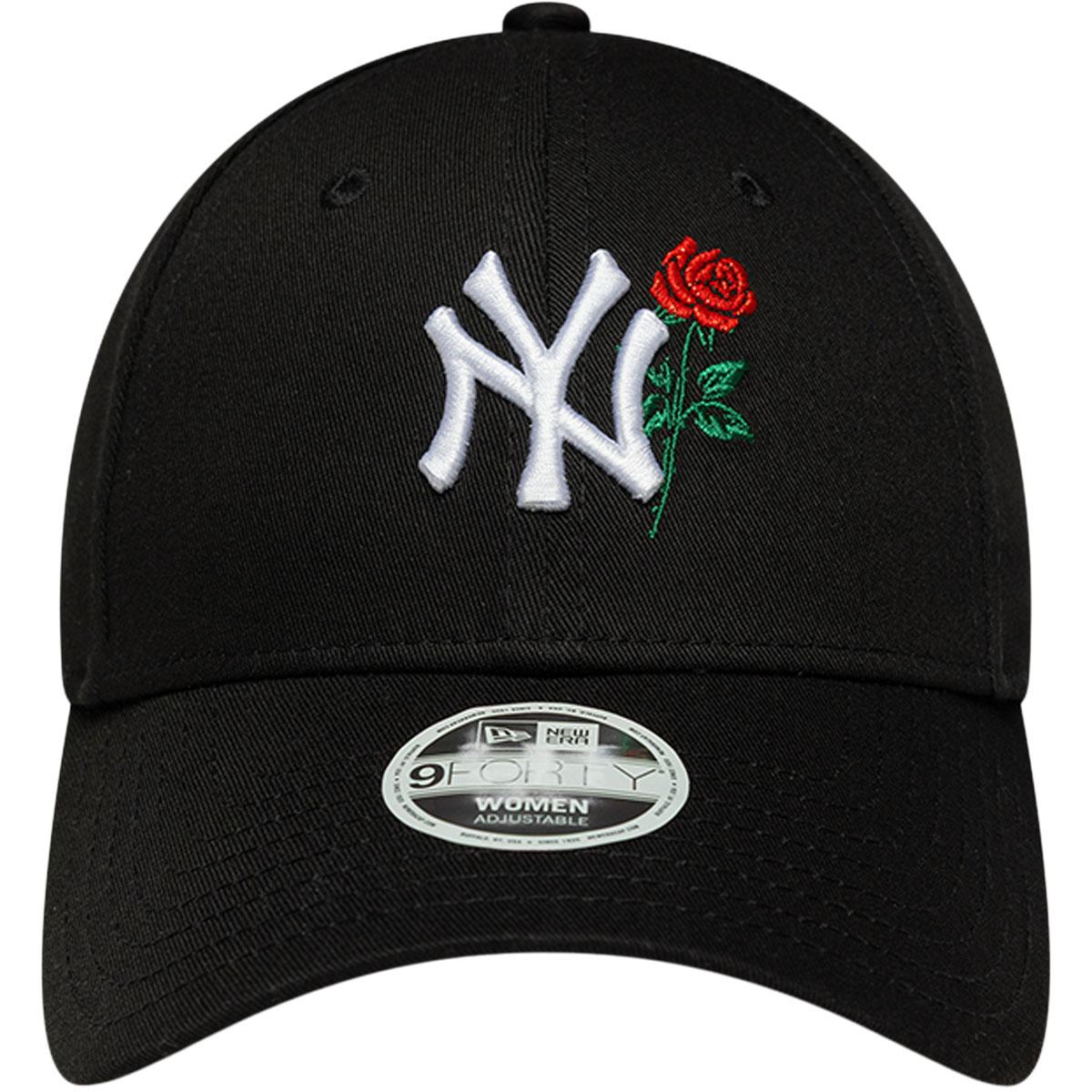 New Era 9FORTY Flower Icon New York Yankes  Strapback Cap Black