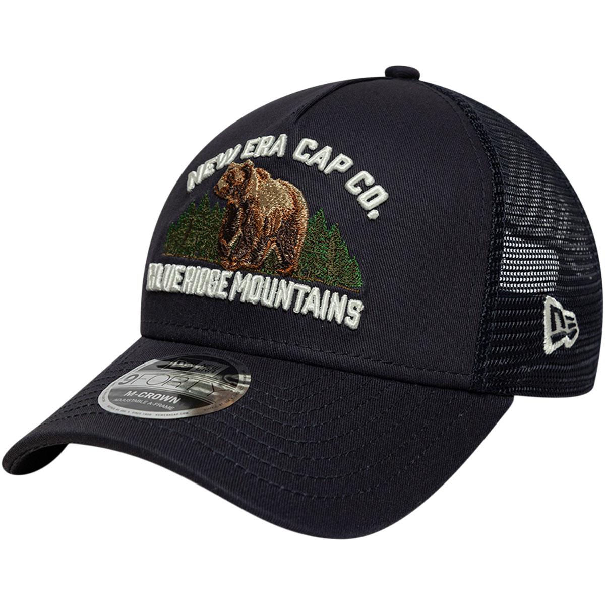 New Era 9FORTY Graphic Trucker Snapback Cap Navy