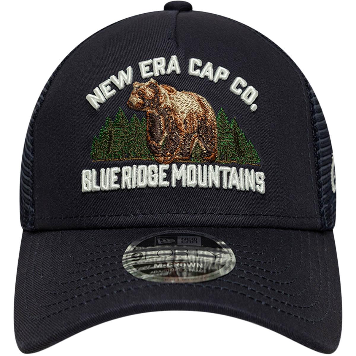 New Era 9FORTY Graphic Trucker Snapback Cap Navy