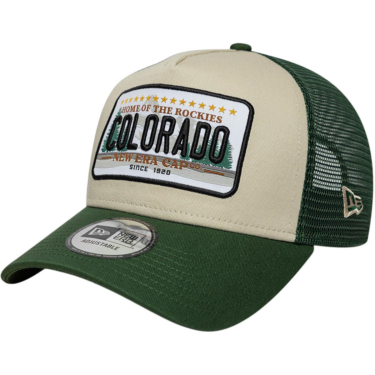 New Era Licence Plate Trucker Snapback Cap Dark green
