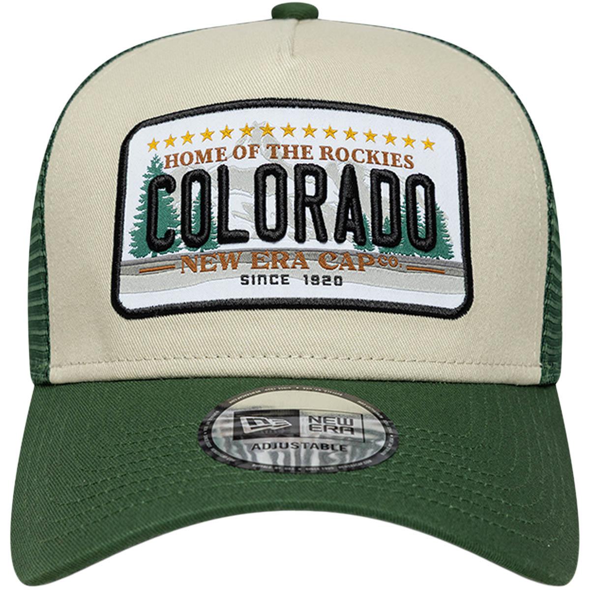 New Era Licence Plate Trucker Snapback Cap Dark green