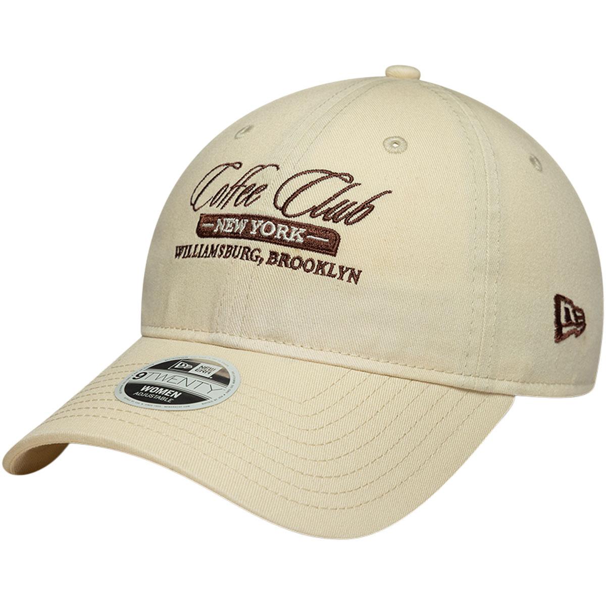 New Era 9TWENTY Cafe Slogan Strapback Cap Dame Light beige