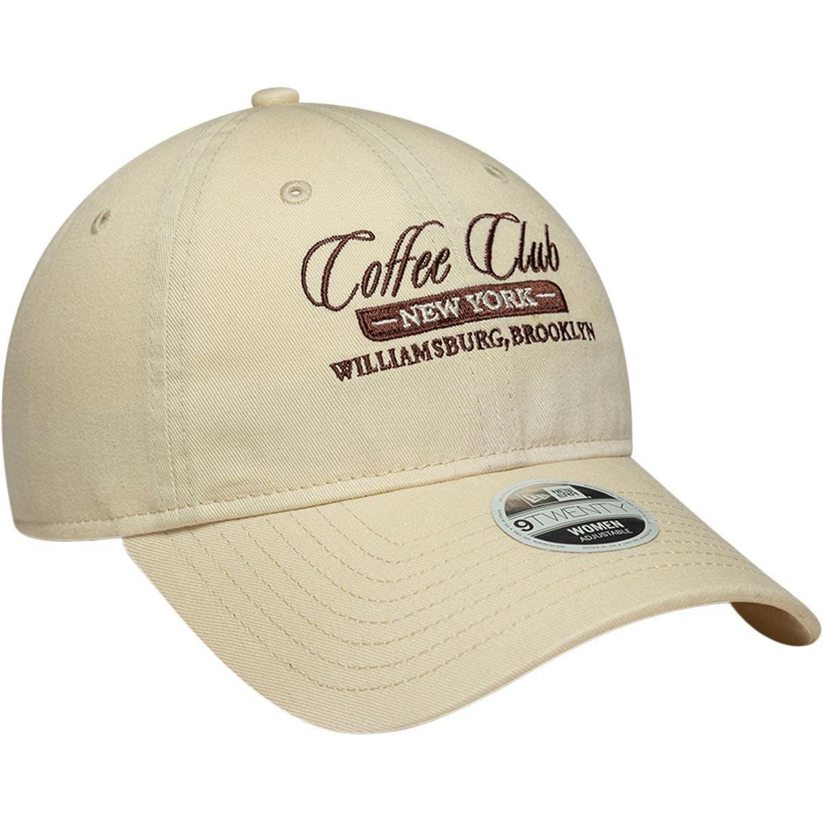 New Era 9TWENTY Cafe Slogan Strapback Cap Dame Light beige