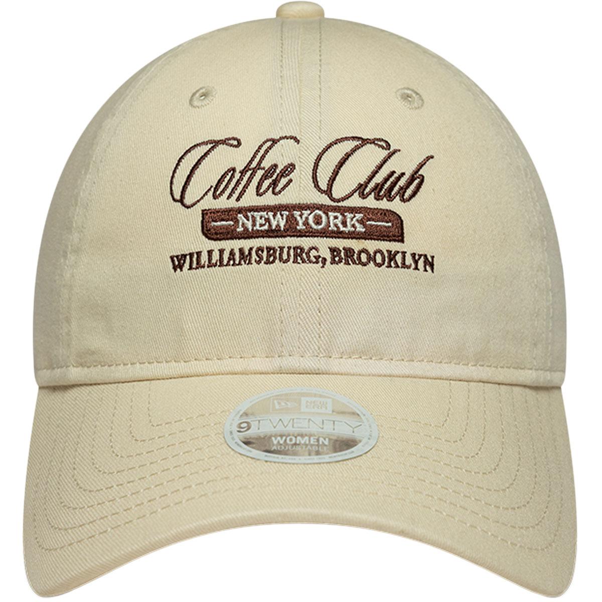 New Era 9TWENTY Cafe Slogan Strapback Cap Dame Light beige