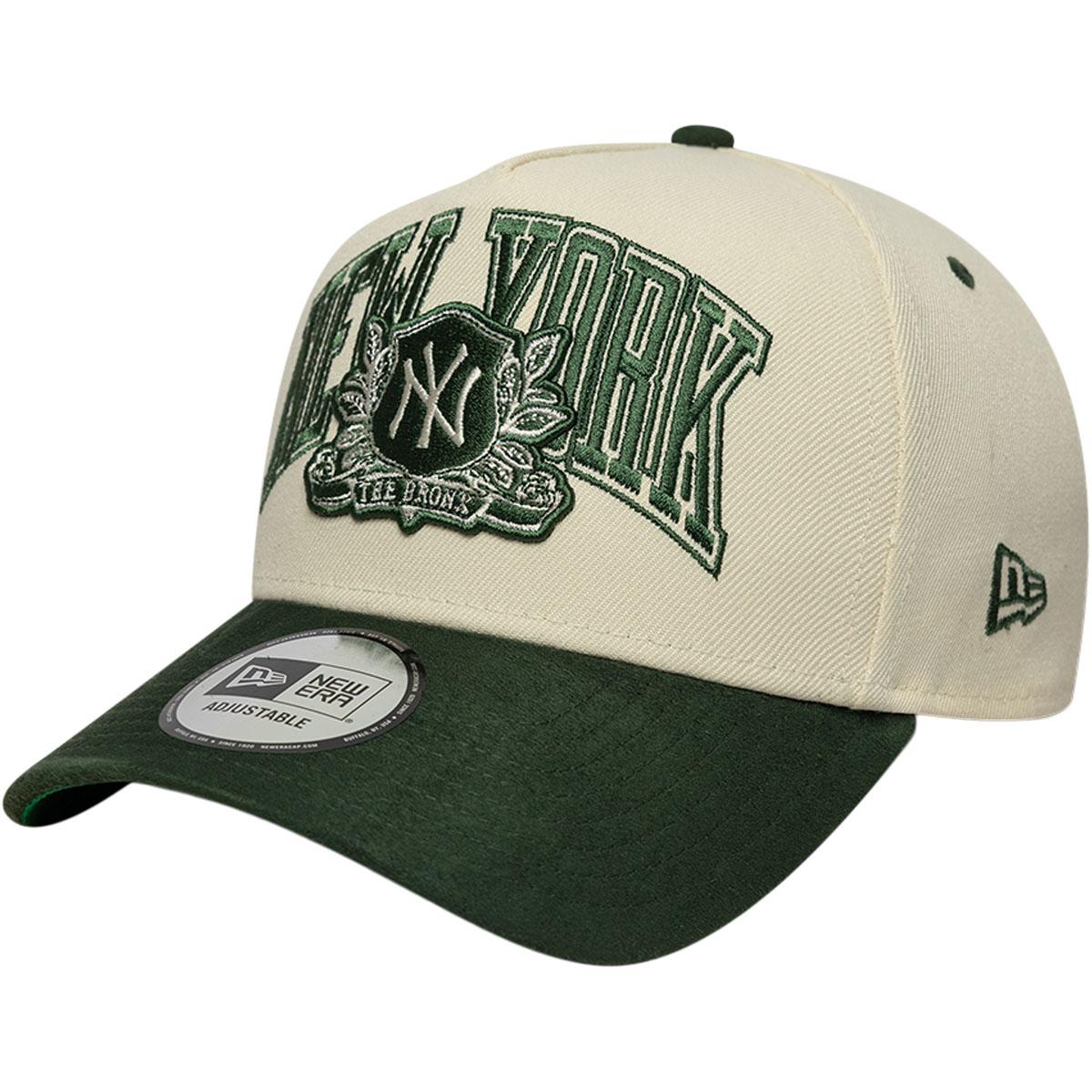 New Era Wordmark Suede Eframe New York Yankees Snapback Cap Light beige