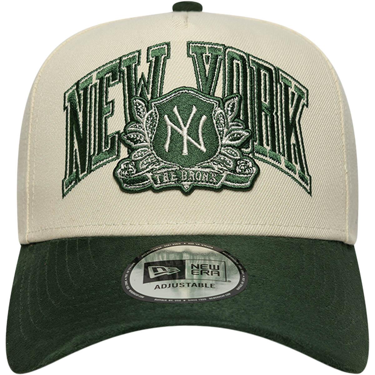 New Era Wordmark Suede Eframe New York Yankees Snapback Cap Light beige