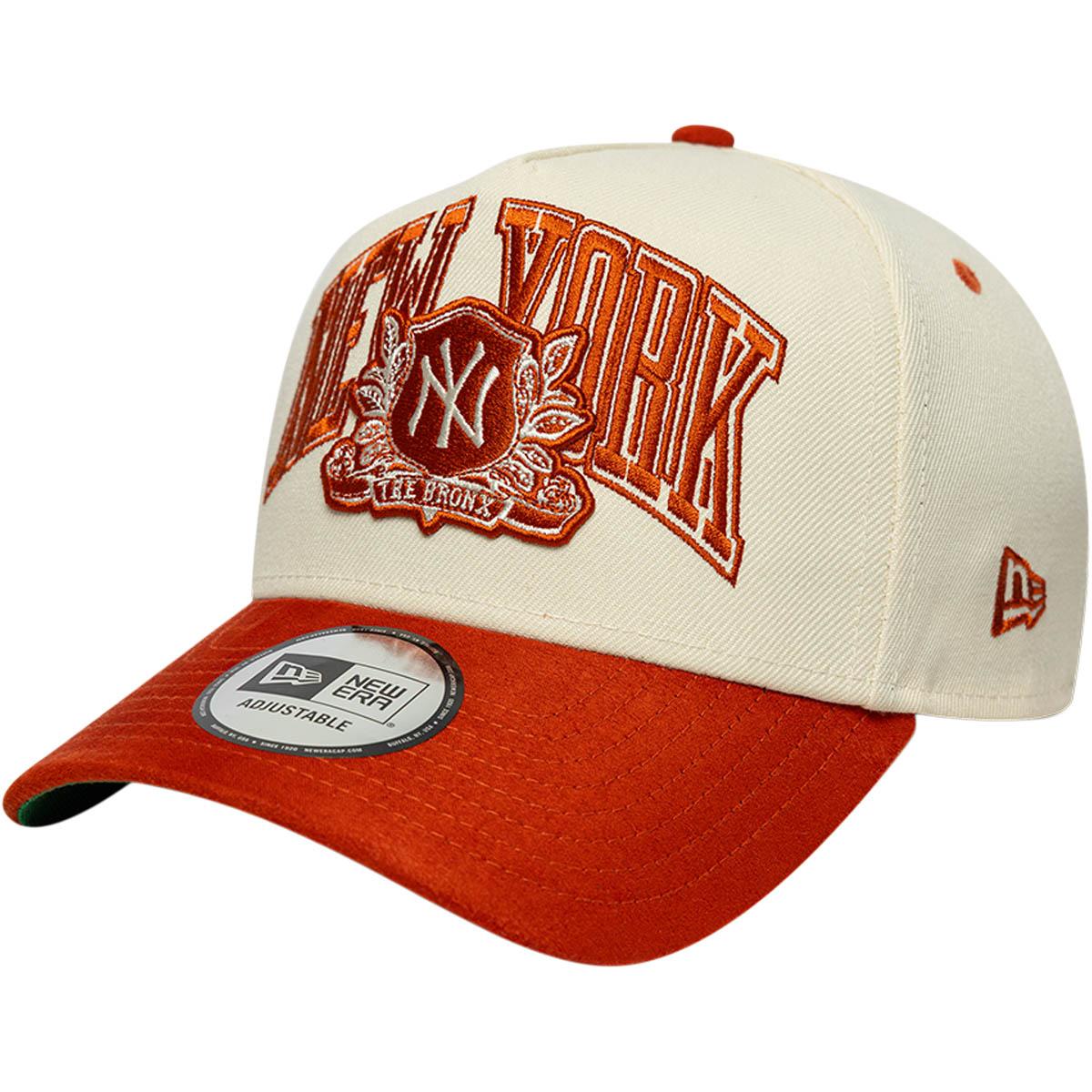 New Era Wordmark Suede Eframe New York Yankees Snapback Cap Light beige