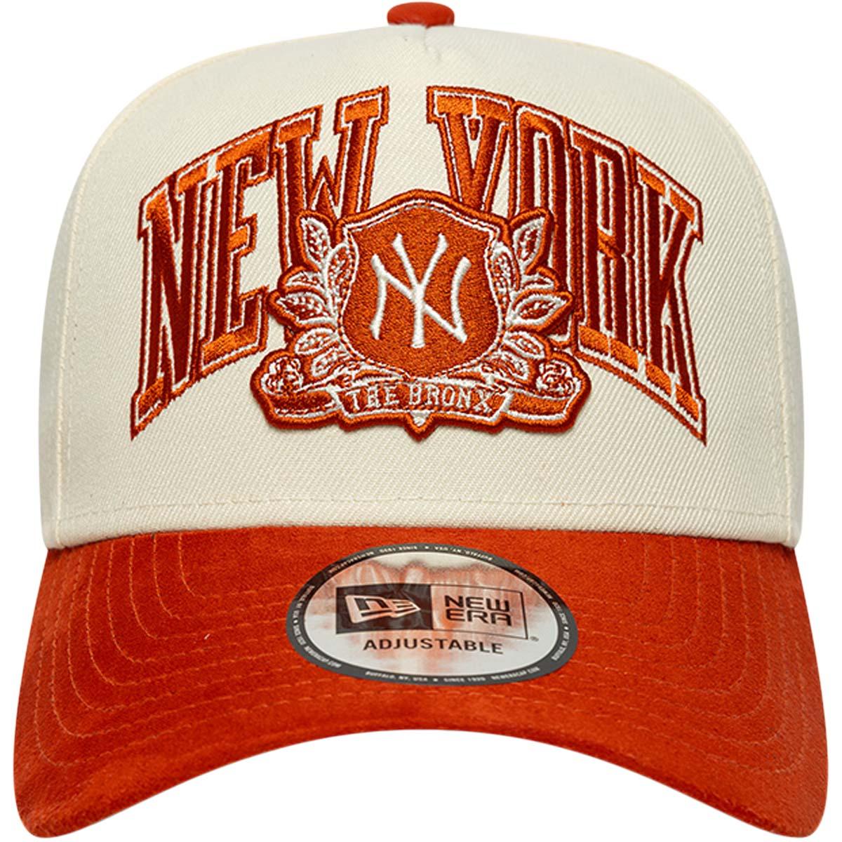 New Era Wordmark Suede Eframe New York Yankees Snapback Cap Light beige