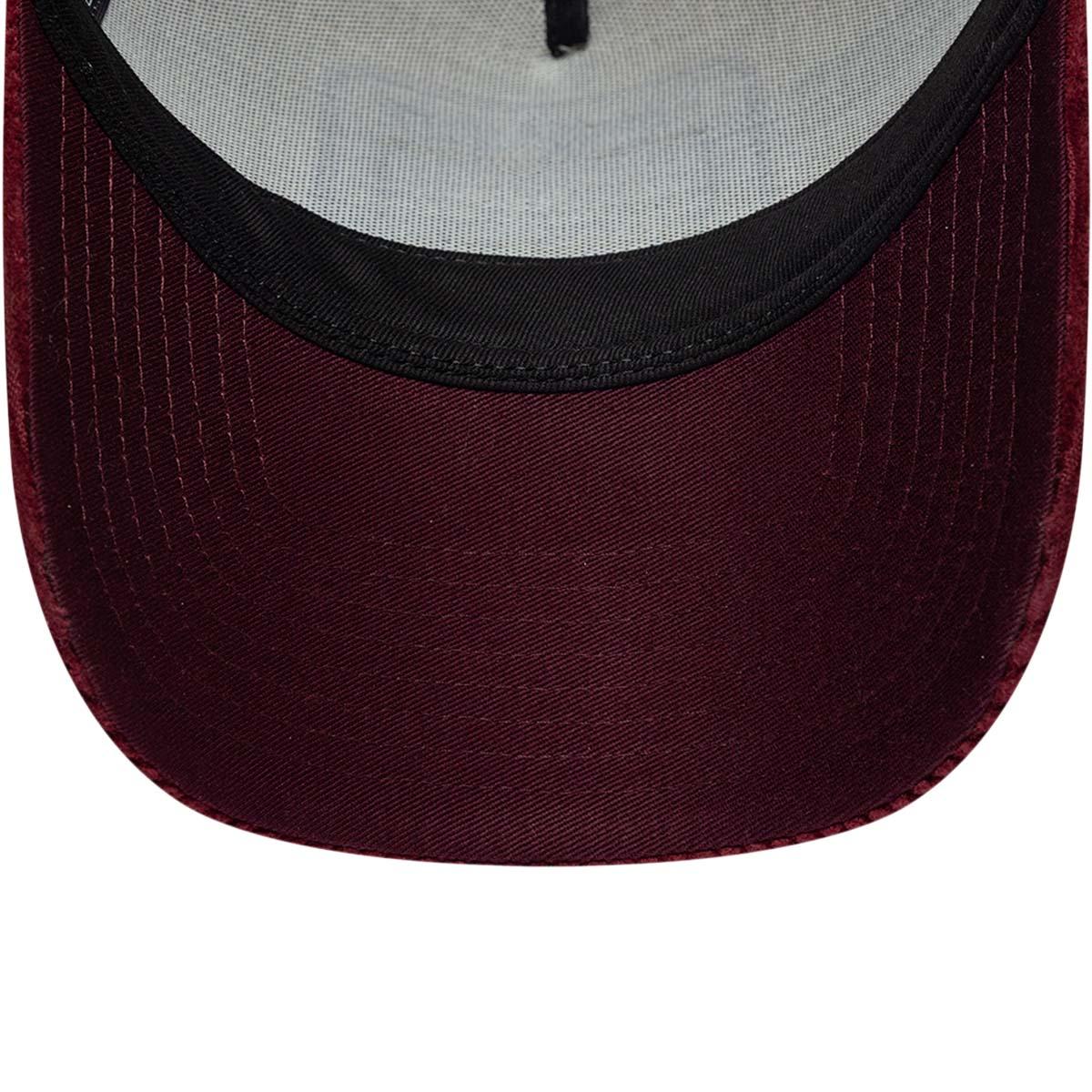 New Era Corduroy Buffalo NY Trucker Snapback Cap Bordeaux/Beige