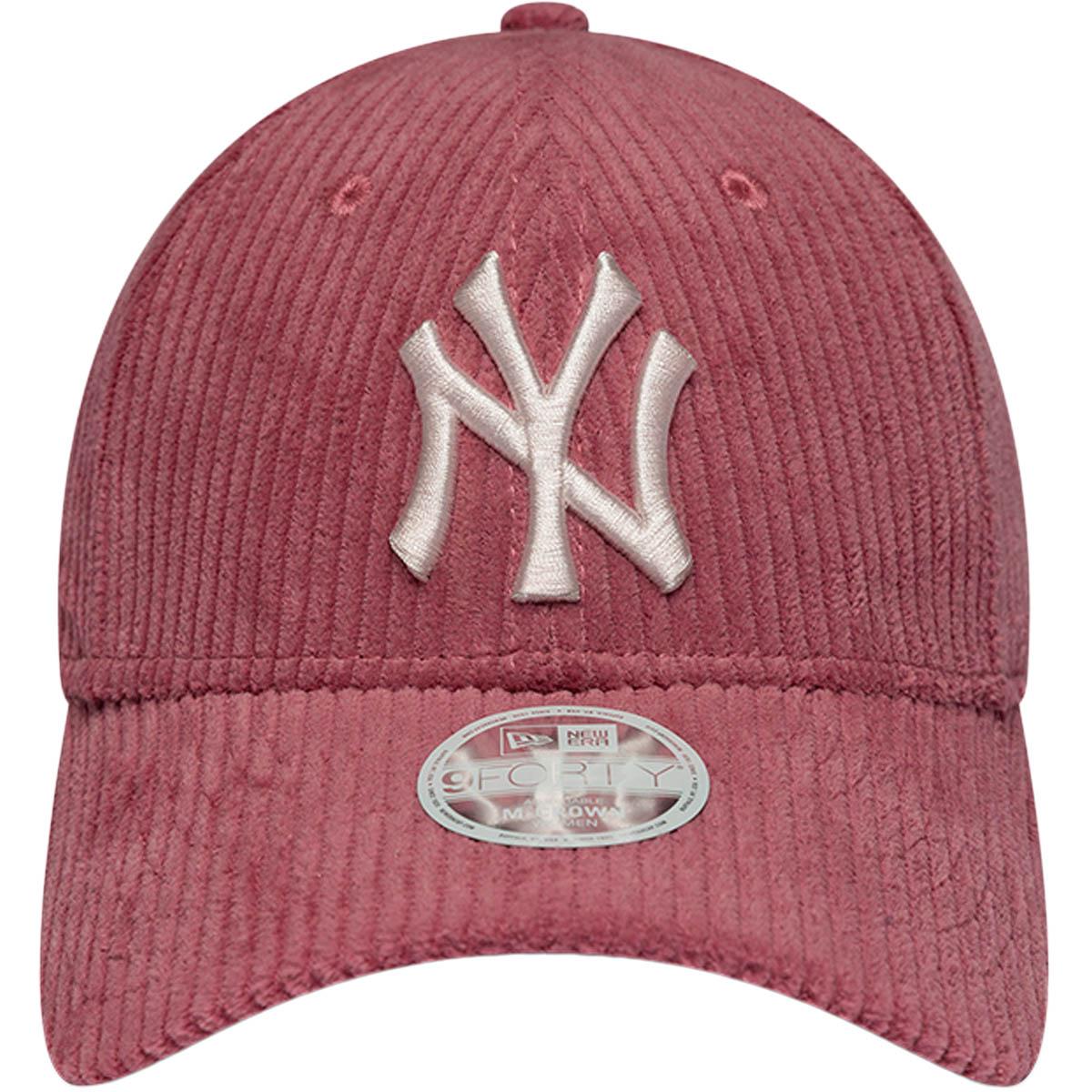 New Era 9FORTY Chunky Cord New York Yankees Strapback Cap Dame Rose Red