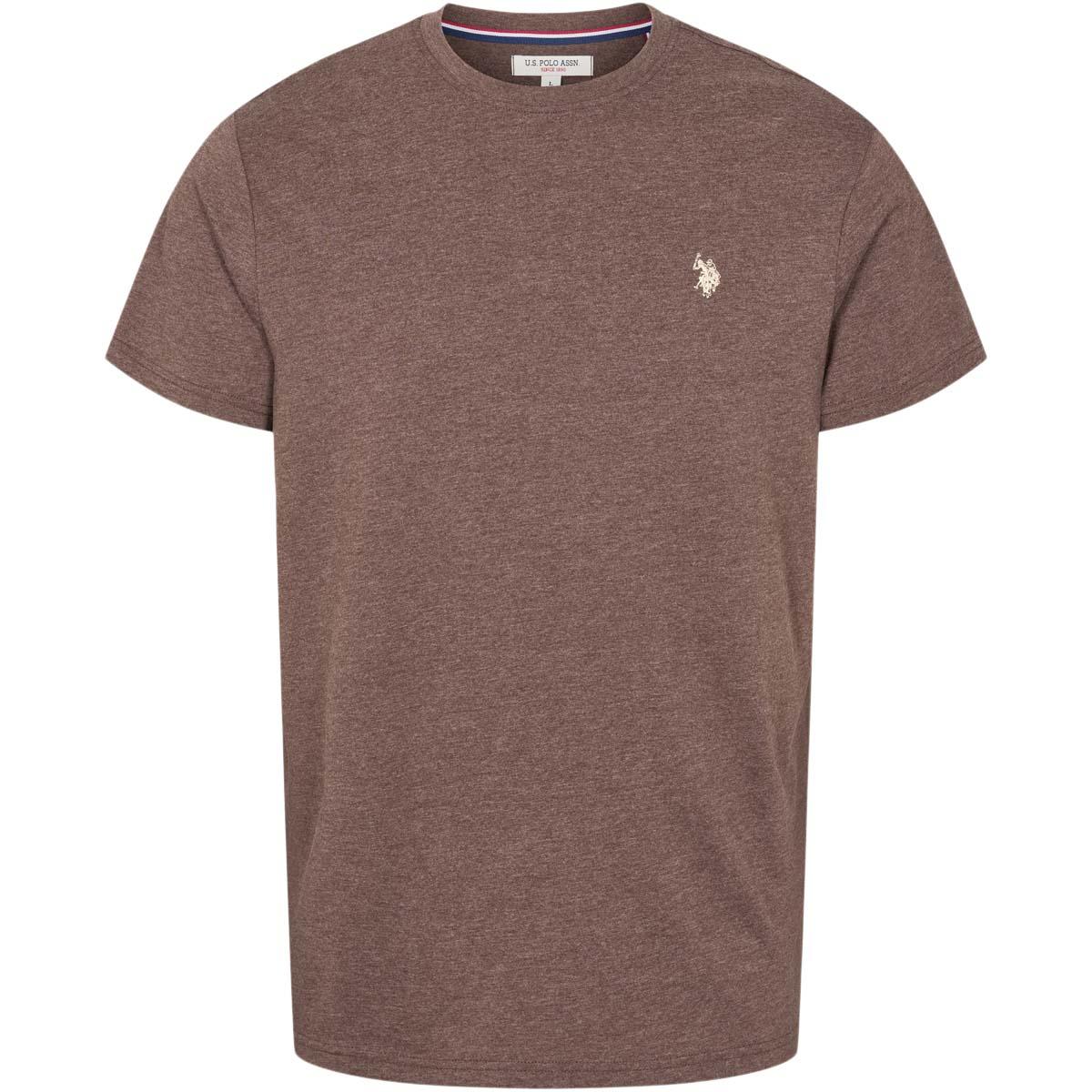 U.S. Polo Assn. Sofus T-shirt Herre 19-1118TCX Chestnut Melange